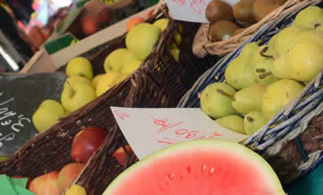 Fruit market stall