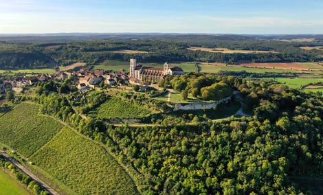 Aerial of Vezelay
